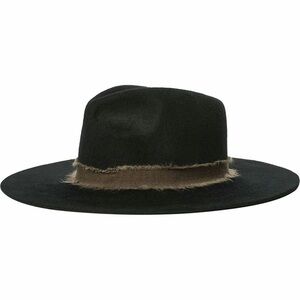 Brixton Black Wide Brim Fedora Hat